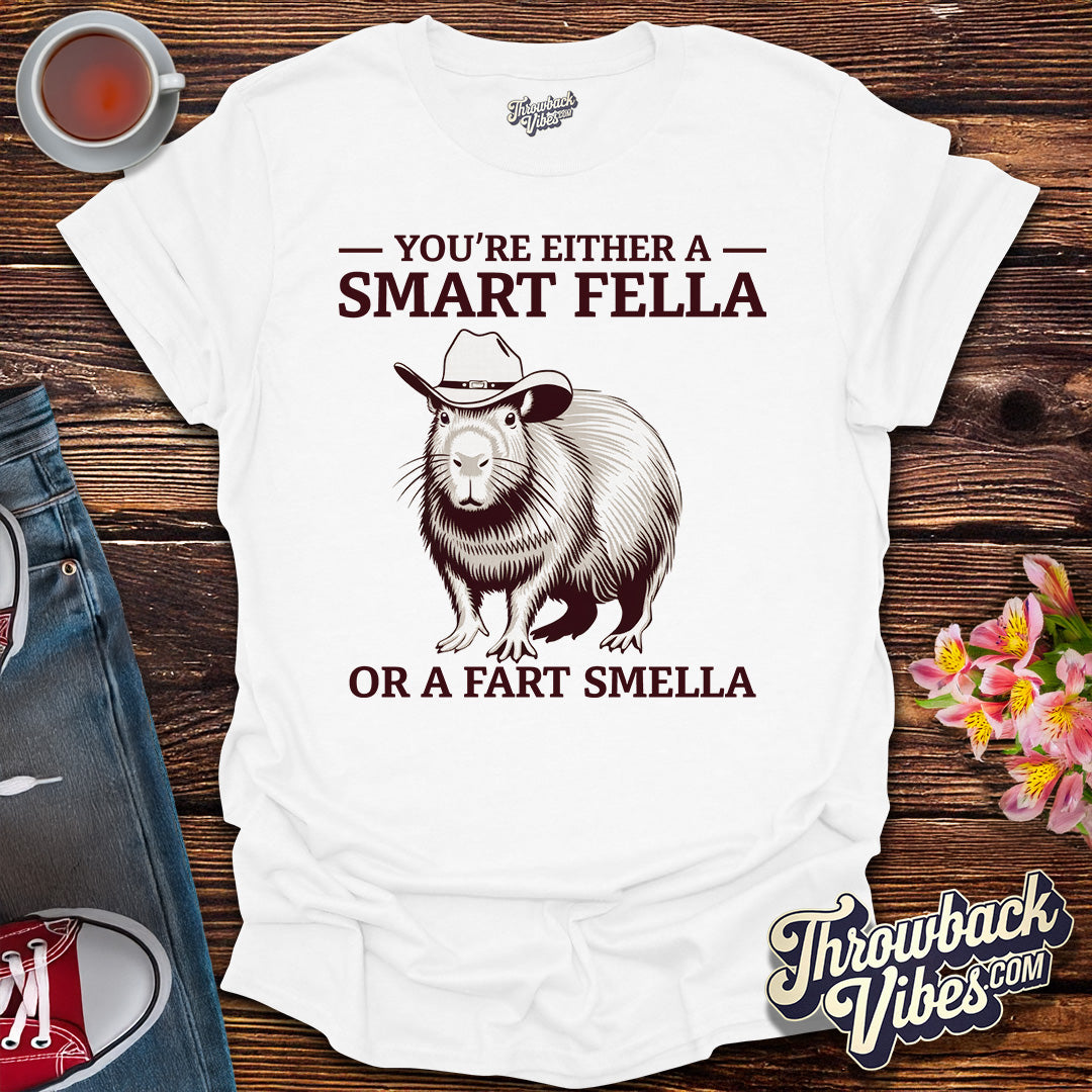 You’re Either a Smart Fella or a Fart Smella T-Shirt - Throwbackvibes 