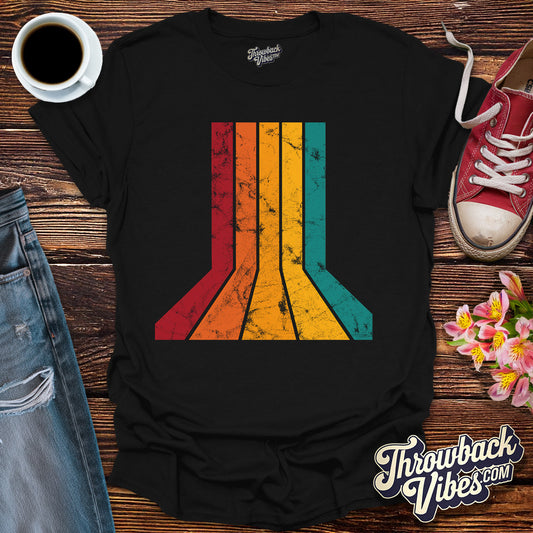 Retro Arcade Stripes T-Shirt