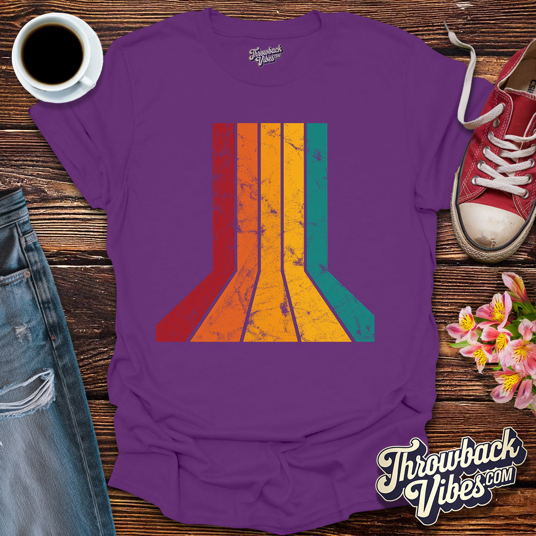 Retro Arcade Stripes T-Shirt