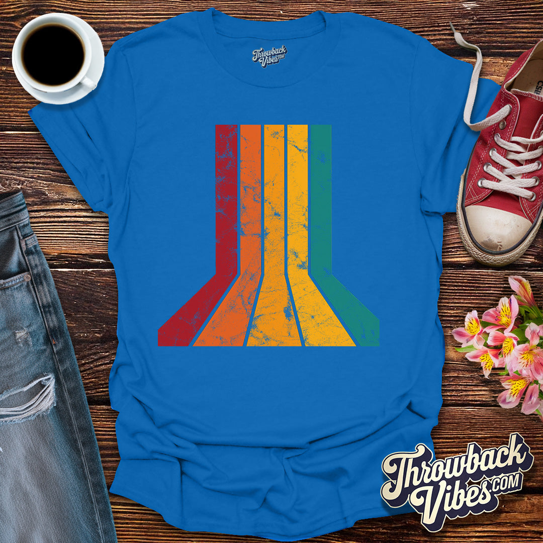 Retro Arcade Stripes T-Shirt