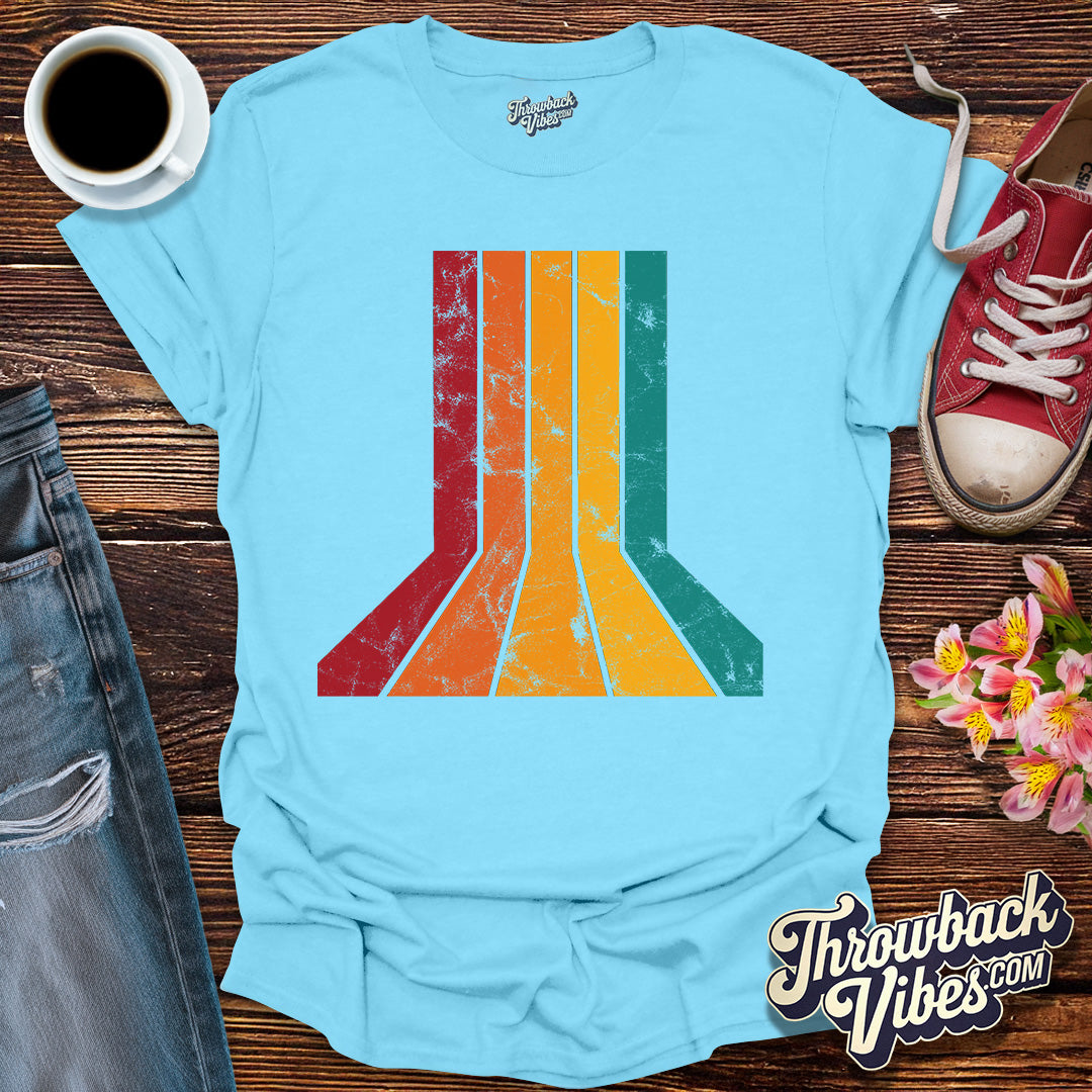 Retro Arcade Stripes T-Shirt