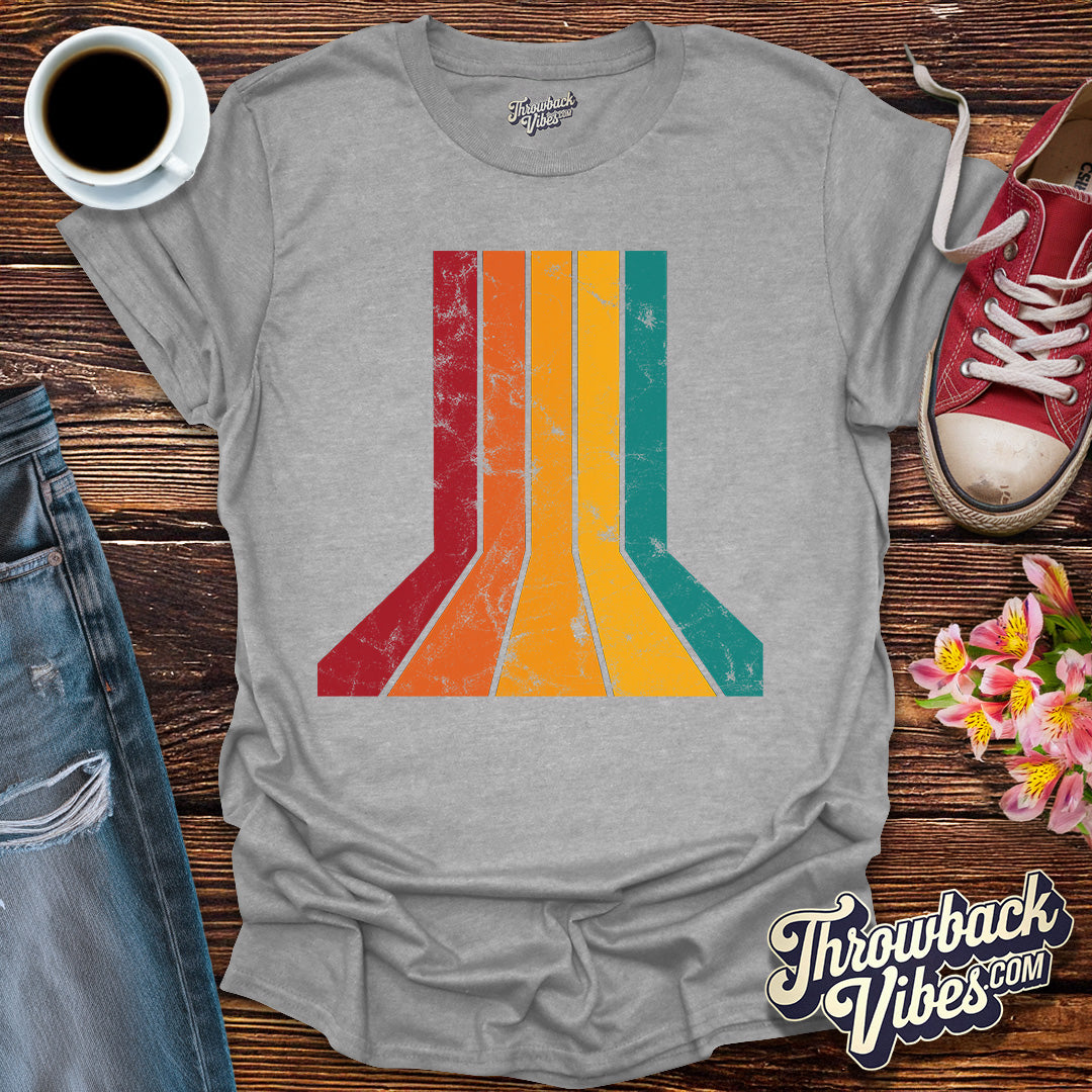 Retro Arcade Stripes T-Shirt
