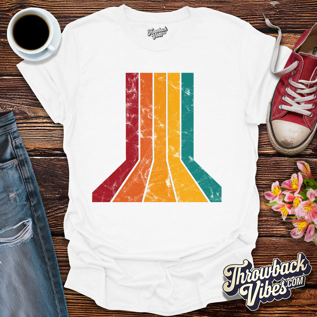 Retro Arcade Stripes T-Shirt