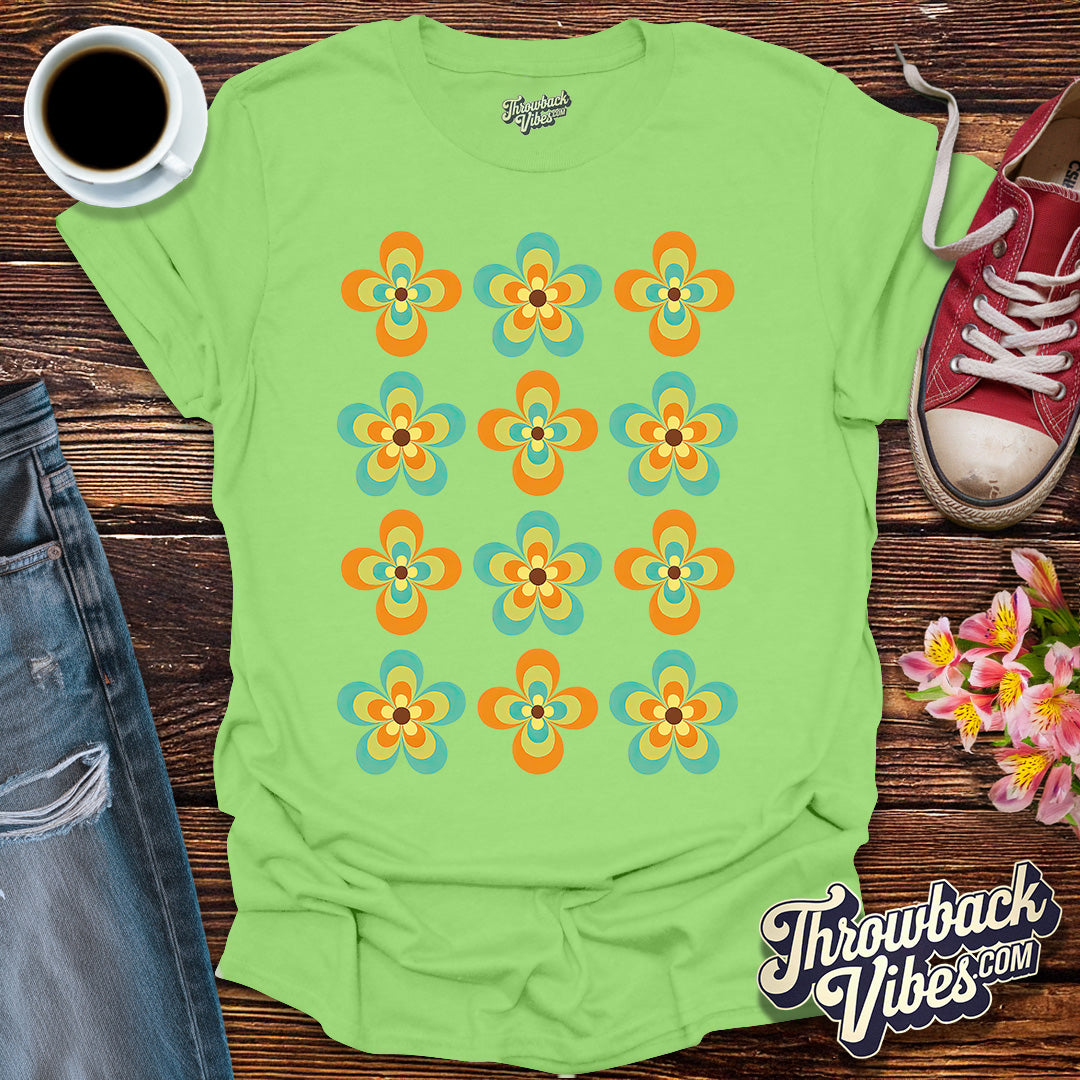 Flower Power Grid T-Shirt