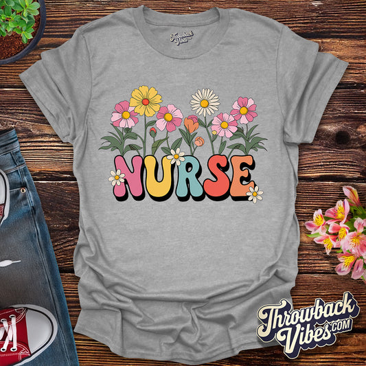 Flower Power Nurse T-Shirt