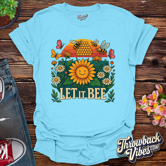 Let It Bee – Retro Groovy Garden T-Shirt