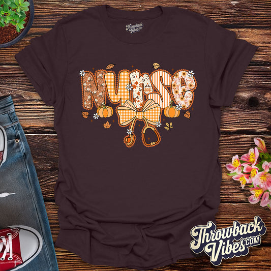 Autumn Nurse – Retro Fall T-Shirt