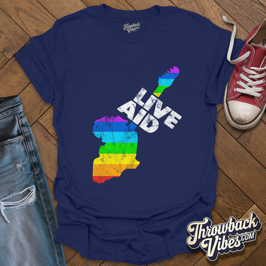 Live Aid Concert Unisex Retro T-Shirt - Throwbackvibes 