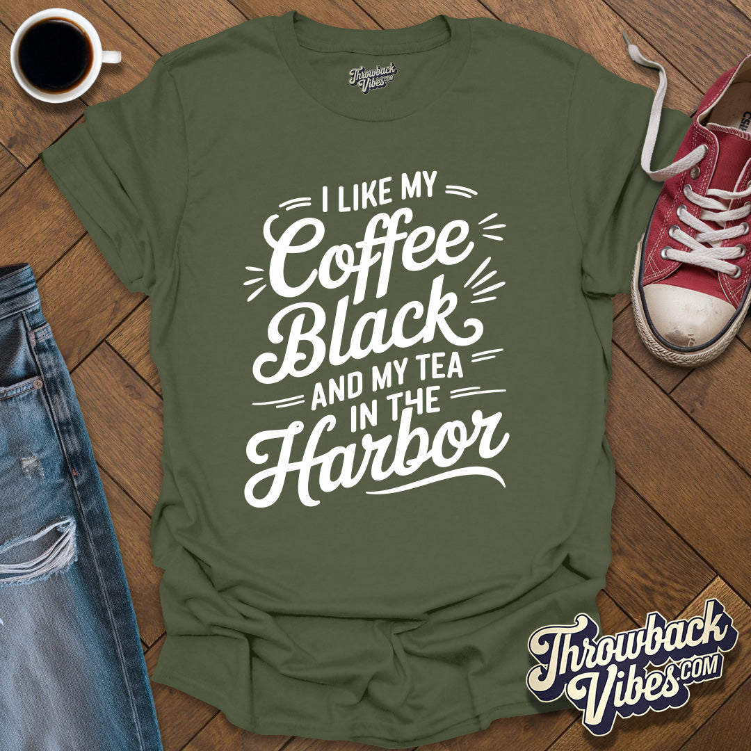 I Like My Coffee Black T-Shirt - Throwbackvibes 